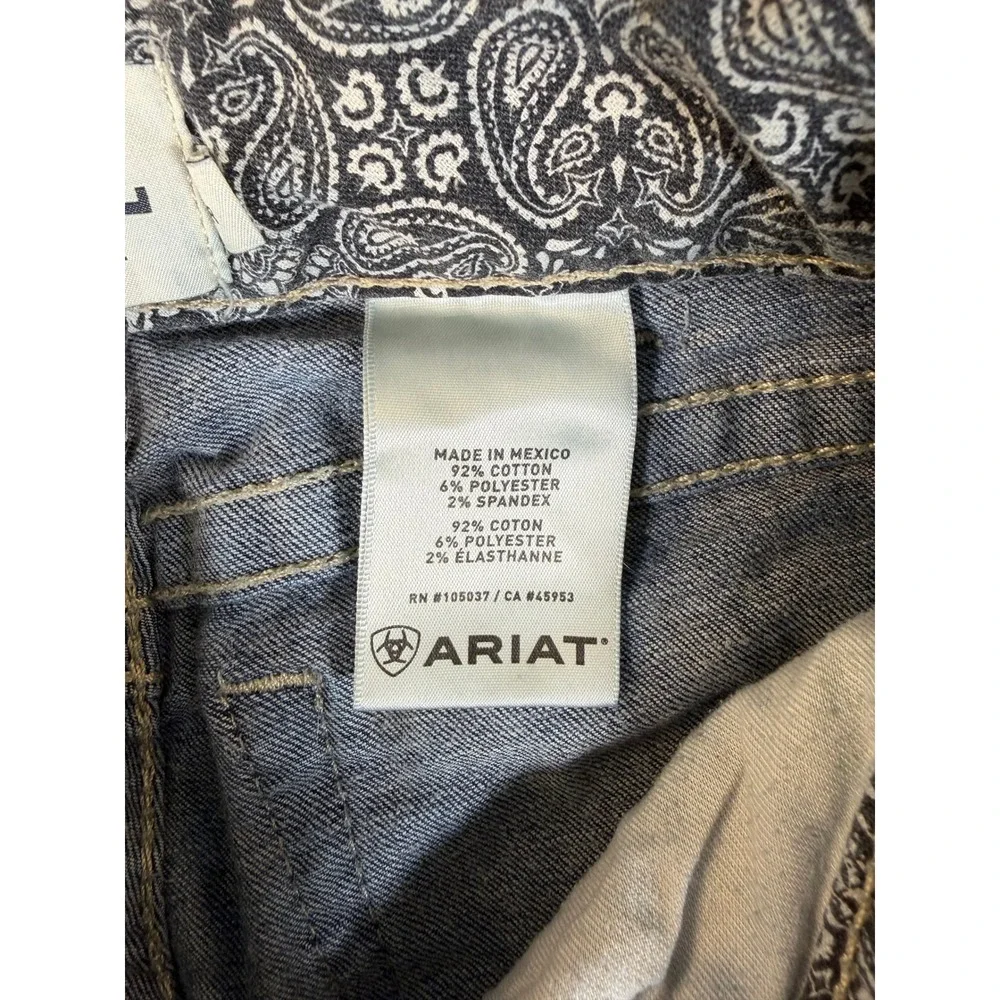 Ariat REAL Denim Womens 25R Embroidered Rhinestone Bootcut Jeans #3222